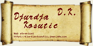 Đurđa Košutić vizit kartica